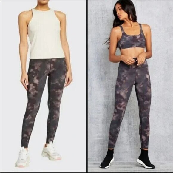 Alo Yoga Womens Solarized Hi-Rise Tie Dye Leggings Gym Running Comfort Active M - Picture 2 of 9